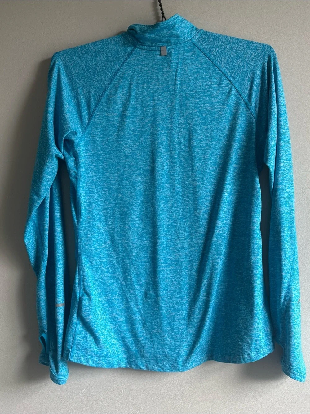 Nike Blue Heather Quarter-Zip Long Sleeve Pullover
